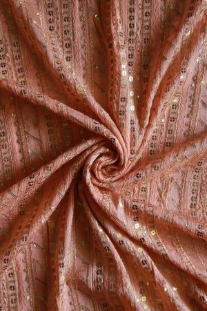 Embroidered Chinnon Fabric (AJF 379)