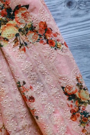 Embroidered Georgette Fabric (AJF 380)