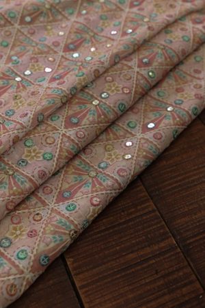 Embroidered Georgette Fabric (F 582)