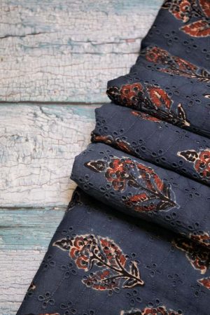 Ajrakh - Hakoba Cotton Fabric (F 657)