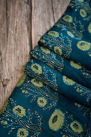 Ajrakh - Modal Silk Fabric (F 659)