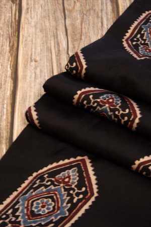 Ajrakh - Modal Silk Fabric (F 663)