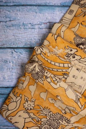 Kalamkari Silk Fabric (F 674)