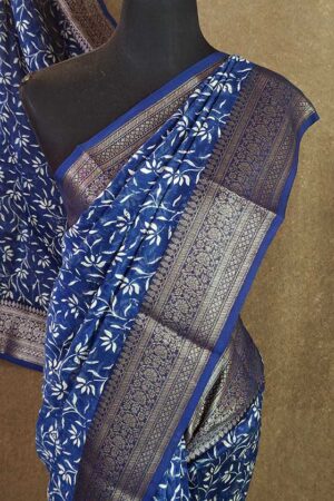 Block Printed Chanderi Silk Saree (SR 2509)